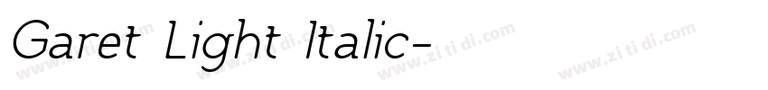 Garet Light Italic字体转换
